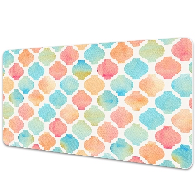 Large desk mat table protector colorful pattern