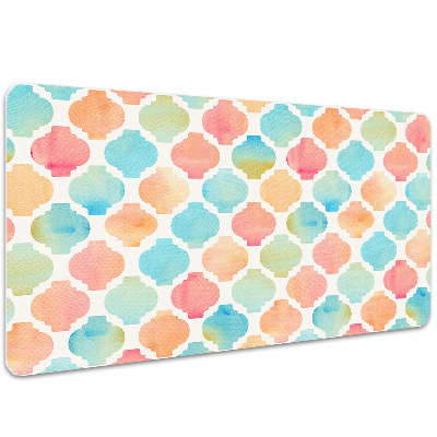 Large desk mat table protector colorful pattern