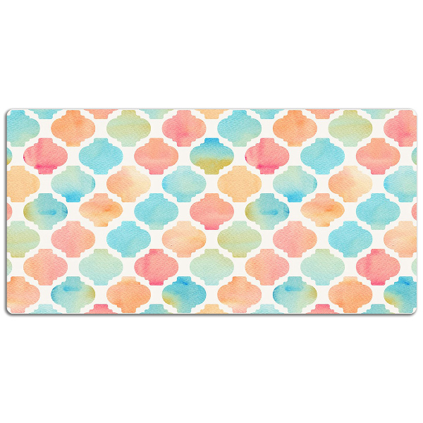Large desk mat table protector colorful pattern