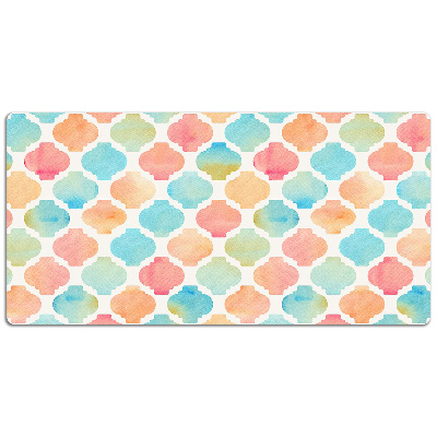 Large desk mat table protector colorful pattern