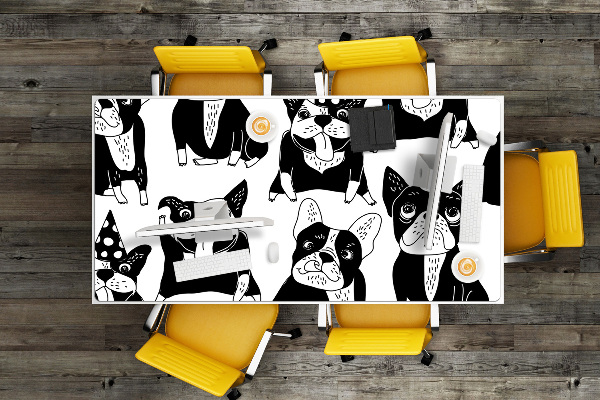 Large desk mat for children merry dogs