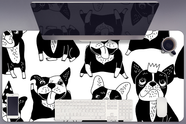Large desk mat for children merry dogs