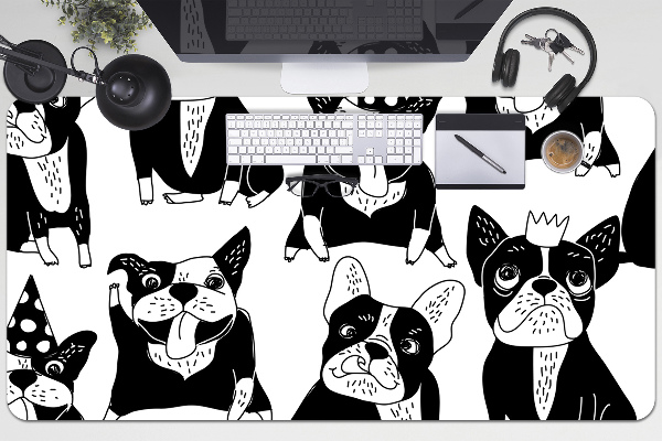 Large desk mat for children merry dogs
