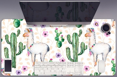 Large desk mat for children Lama