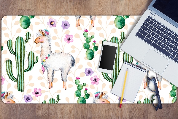 Large desk mat for children Lama