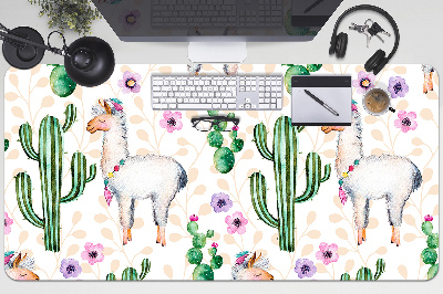 Large desk mat for children Lama