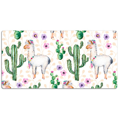 Large desk mat for children Lama