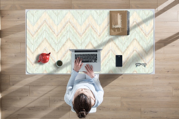 Large desk mat for children zigzags