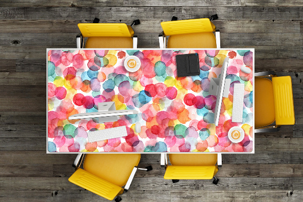 Full desk protector colorful bubbles