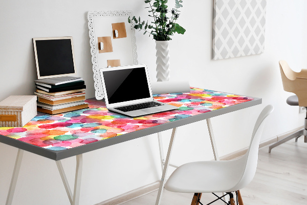 Full desk protector colorful bubbles