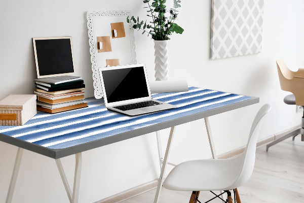 Desk pad watercolor stripes
