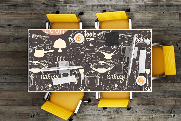 Desk mat kitchen tools
