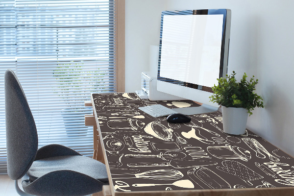 Desk mat kitchen tools