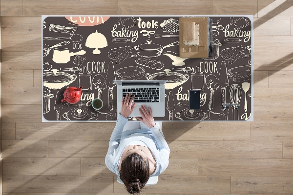 Desk mat kitchen tools