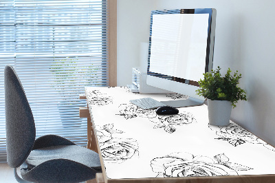 Large desk mat for children Roses