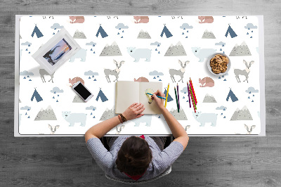 Desk pad forest animals