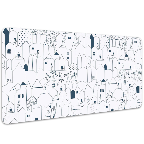 Large desk mat for children Cottages