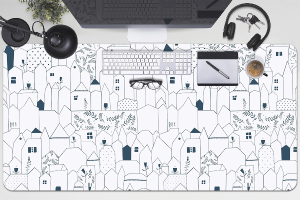 Large desk mat for children Cottages