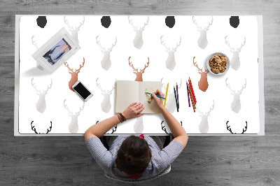 Large desk mat table protector deer head