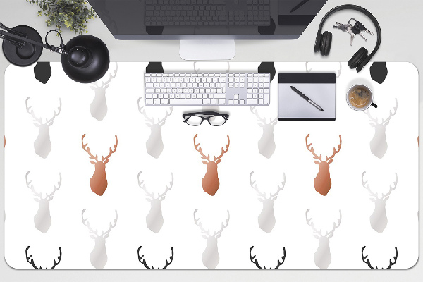 Large desk mat table protector deer head