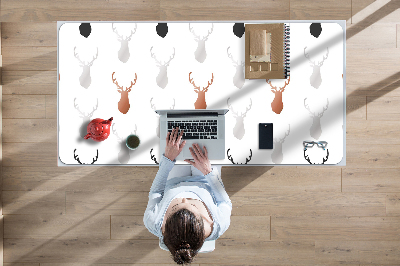 Large desk mat table protector deer head