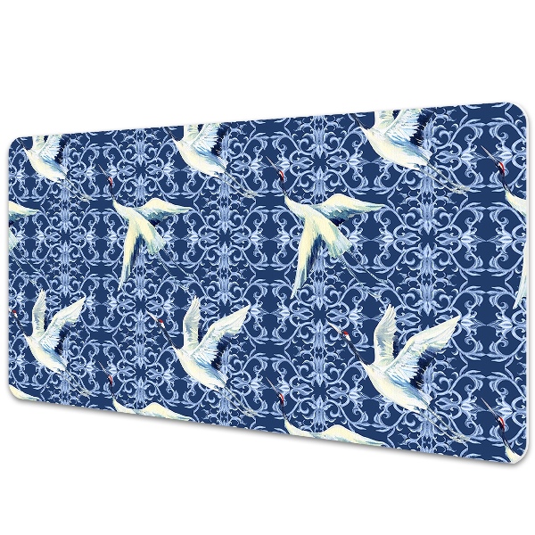 Full desk protector Chinese cranes