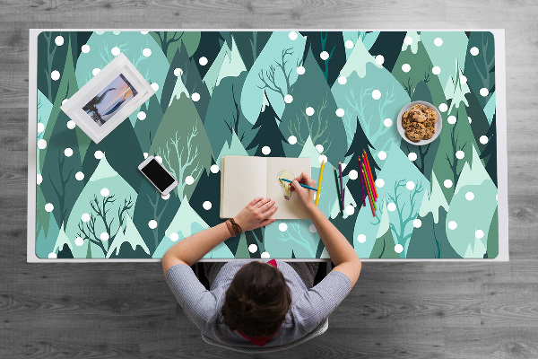 Large desk mat for children cold mountain
