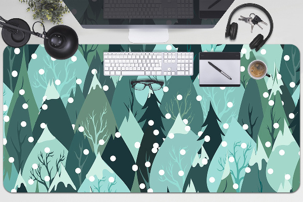 Large desk mat for children cold mountain