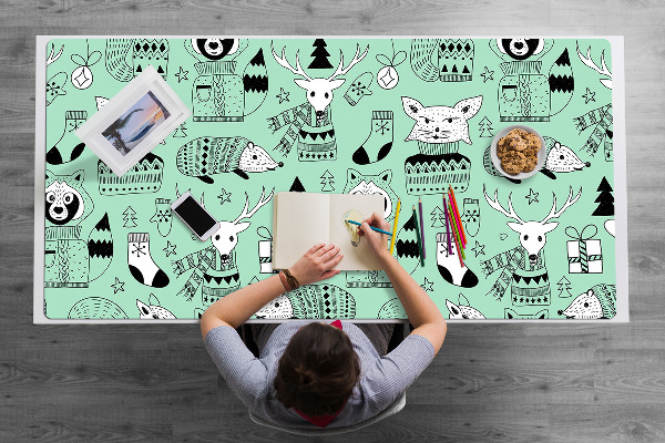 Full desk pad Scandinavian zoo