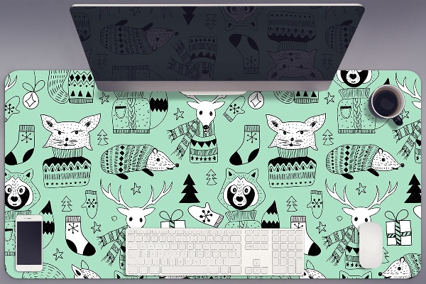 Full desk pad Scandinavian zoo