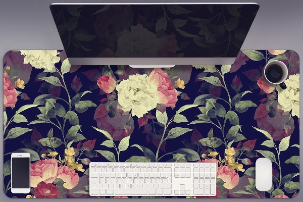 Full desk mat Vintage flowers
