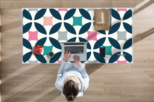 Full desk pad Pastel retro pattern