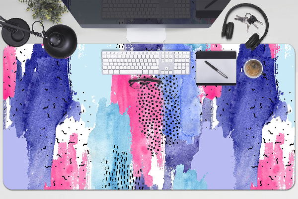 Desk mat abstract watercolor