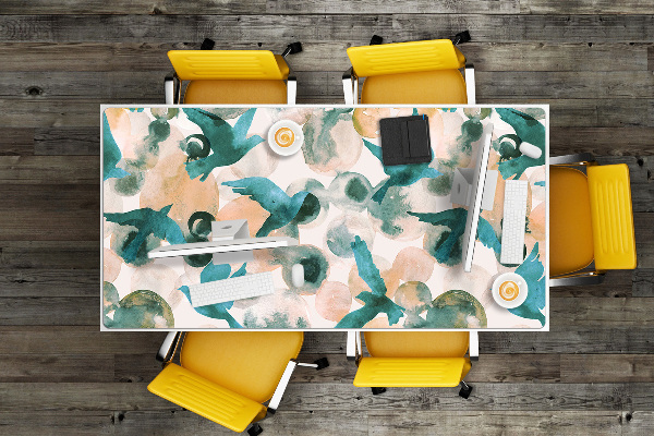 Full desk mat watercolor birds