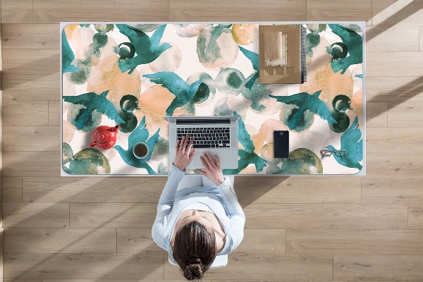 Full desk mat watercolor birds