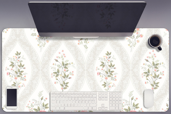 Large desk pad PVC protector retro wallpaper