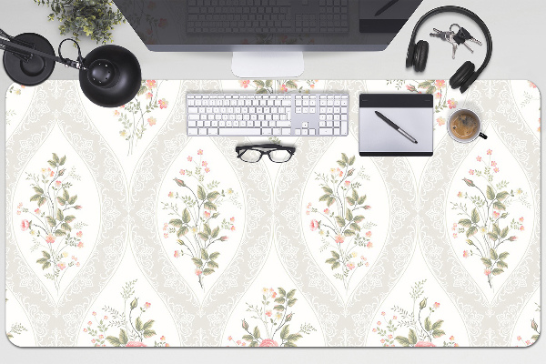 Large desk pad PVC protector retro wallpaper