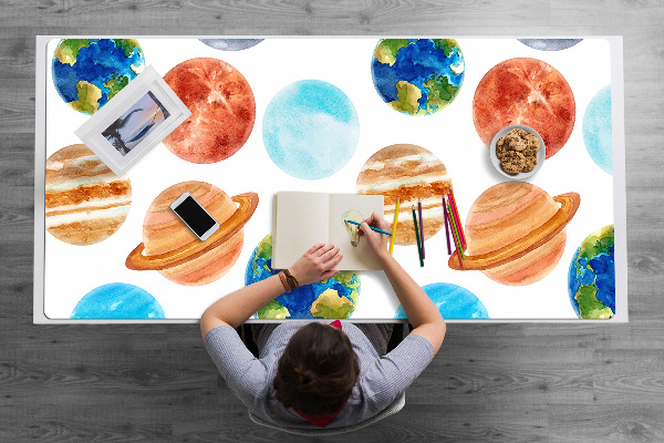 Full desk protector colored planet