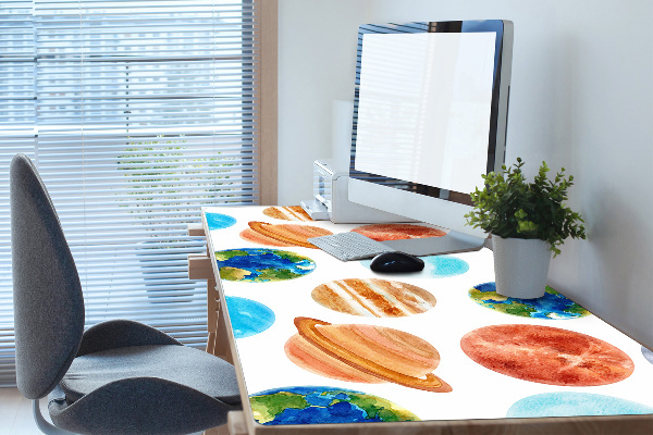 Full desk protector colored planet
