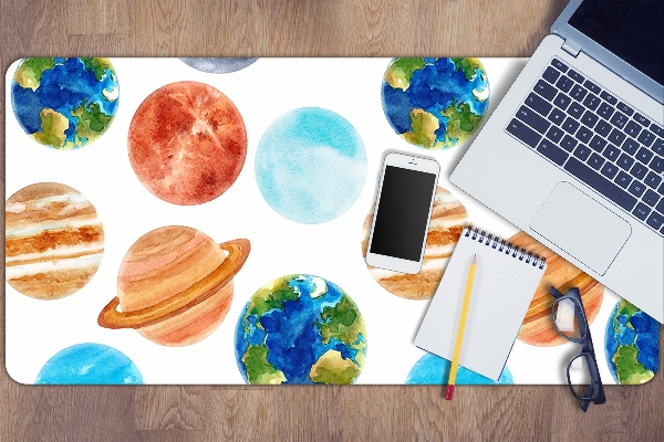 Full desk protector colored planet