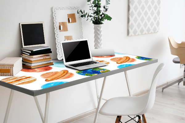 Full desk protector colored planet