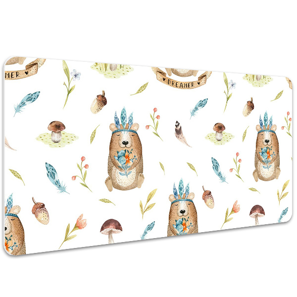 Large desk pad PVC protector Indian Bear