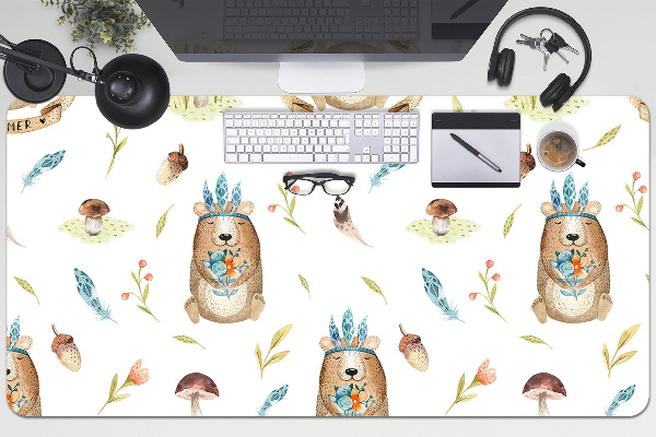 Large desk pad PVC protector Indian Bear
