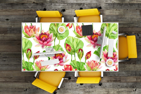 Full desk protector The leaves of lotus flowers