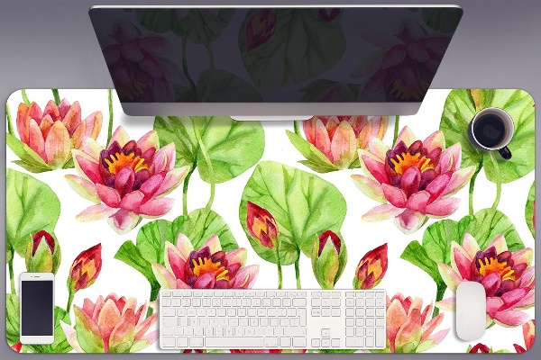 Full desk protector The leaves of lotus flowers