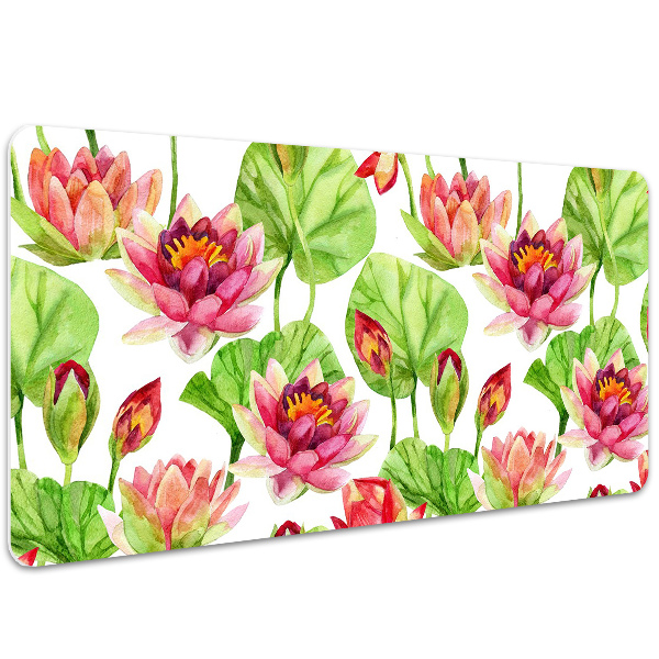 Full desk protector The leaves of lotus flowers