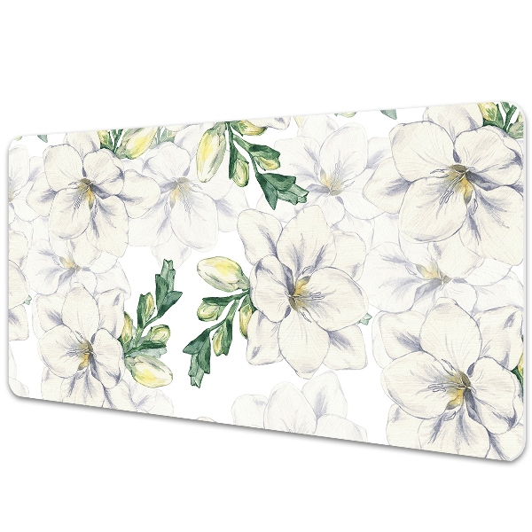 Large desk mat table protector freesia Flowers