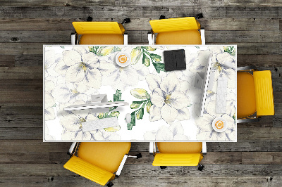 Large desk mat table protector freesia Flowers