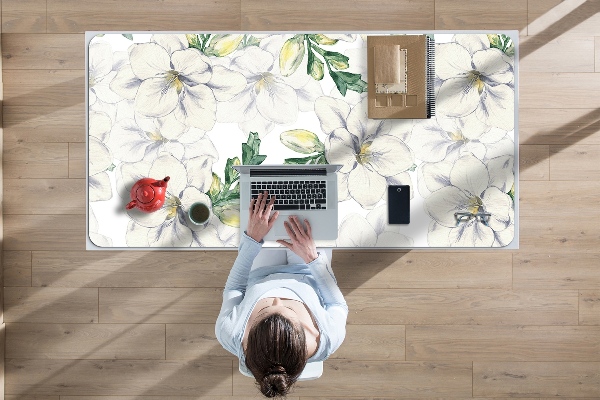 Large desk mat table protector freesia Flowers