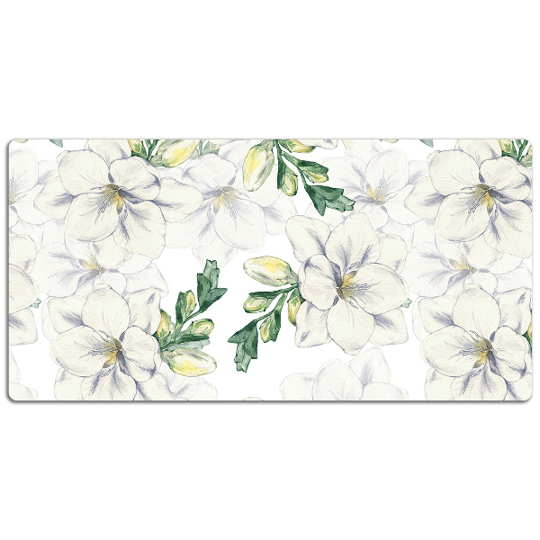 Large desk mat table protector freesia Flowers